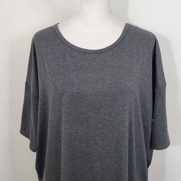 LuLaRoe Gray Tunic T-Shirt Size Small Lularoe Oversized Gray Tunic Tee - Picture 2 of 7